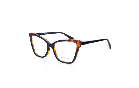 PLASTIC OPTICAL FRAME 54-17 (140) BLACK & BROWN