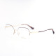 METAL HALF RIM FRAME 54-18 (140) GOLD & GRAY