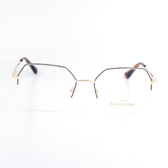METAL HALF RIM FRAME 54-18 (140) GOLD & GRAY