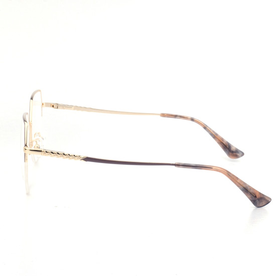 METAL HALF RIM FRAME 54-18 (140) GOLD & GRAY