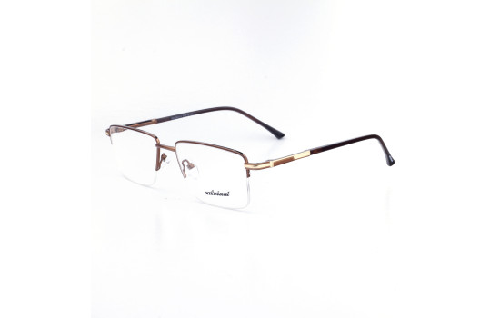 METAL HALF RIM FRAME 53-18 (140) MATT BROWN