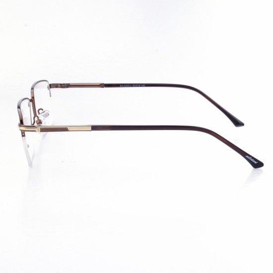 METAL HALF RIM FRAME 53-18 (140) MATT BROWN