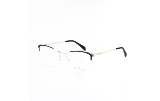 METAL HALF RIM FRAME 54-18 (140) GOLD & BLACK