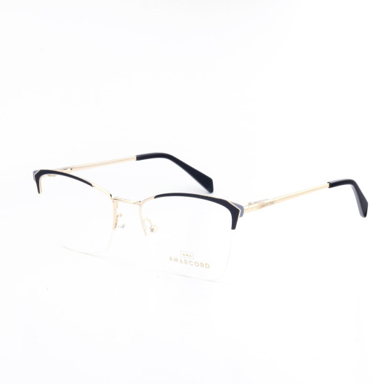 METAL HALF RIM FRAME 54-18 (140) GOLD & BLACK
