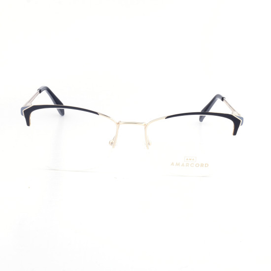 METAL HALF RIM FRAME 54-18 (140) GOLD & BLACK