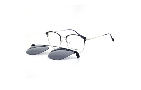 METAL HALF RIM FRAME W/CLIP 55-18 (140) SILVER / B
