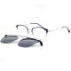 METAL HALF RIM FRAME W/CLIP 55-18 (140) SILVER / B