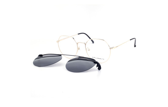 METAL HALF RIM FRAME W/CLIP 48-19 (145) GOLD