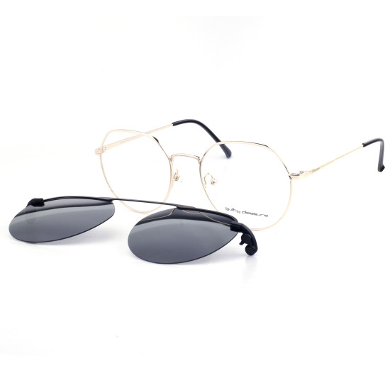 METAL HALF RIM FRAME W/CLIP 48-19 (145) GOLD