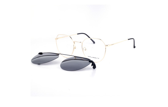 METAL HALF RIM FRAME W/CLIP 52-19 (145) GOLD