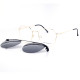 METAL HALF RIM FRAME W/CLIP 52-19 (145) GOLD