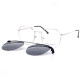 METAL HALF RIM FRAME W/CLIP 52-19 (145) SILVER