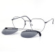 METAL HALF RIM FRAME W/CLIP 52-19 (145) BLACK