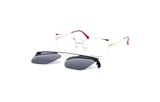 METAL HALF RIM FRAME W/CLIP 54-17 (140) GOLD & BUR