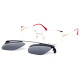 METAL HALF RIM FRAME W/CLIP 54-17 (140) GOLD & BUR
