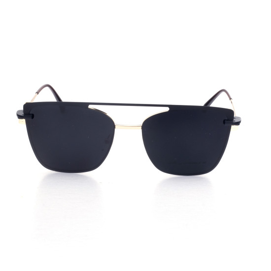 METAL HALF RIM FRAME W/CLIP 54-17 (140) GOLD & GRE