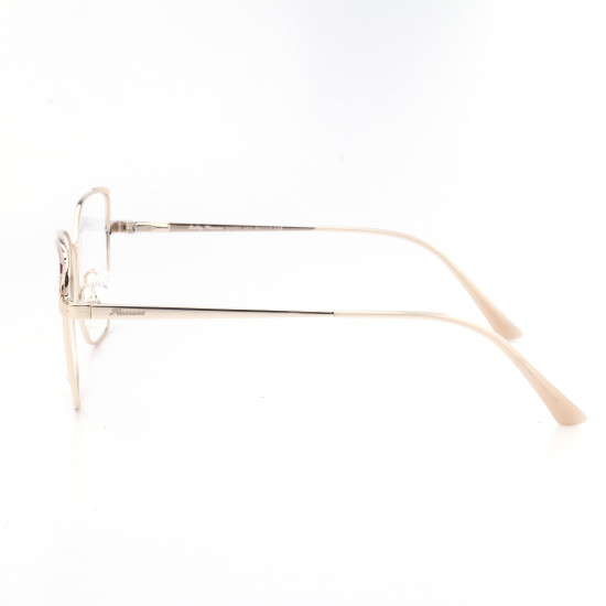 METAL HALF RIM FRAME W/CLIP 54-17 (140) GOLD & BRO
