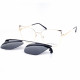 METAL HALF RIM FRAME W/CLIP 54-17 (140) GOLD & GRE