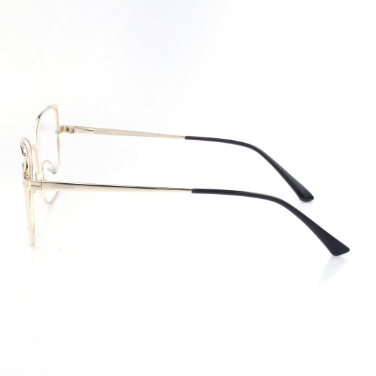 METAL HALF RIM FRAME W/CLIP 54-17 (140) GOLD & GRE