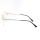 METAL HALF RIM FRAME W/CLIP 54-17 (140) GOLD & GRE