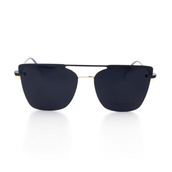 METAL HALF RIM FRAME W/CLIP 54-17 (140) GOLD & BLU