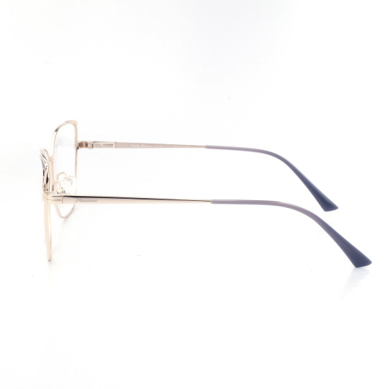 METAL HALF RIM FRAME W/CLIP 54-17 (140) GOLD & BLU