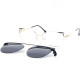 METAL HALF RIM FRAME W/CLIP 53-19 (145) GOLD & GRE