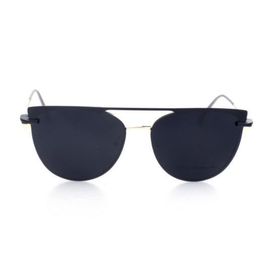 METAL HALF RIM FRAME W/CLIP 53-19 (145) GOLD & GRE