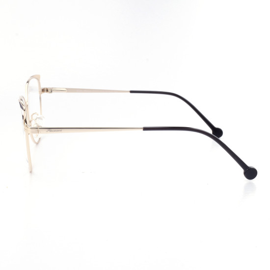 METAL HALF RIM FRAME W/CLIP 53-19 (145) GOLD & GRE