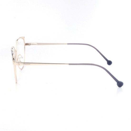 METAL HALF RIM FRAME W/CLIP 53-19 (145) GOLD & BLU