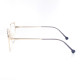 METAL HALF RIM FRAME W/CLIP 53-19 (145) GOLD & BLU