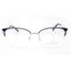 METAL HALF RIM FRAME 53-17 (140) BLACK & SILVER