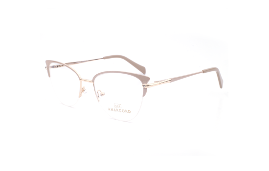METAL HALF RIM FRAME 53-17 (140) CREAM & GOLD