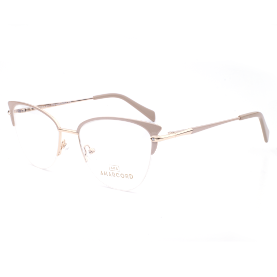 METAL HALF RIM FRAME 53-17 (140) CREAM & GOLD