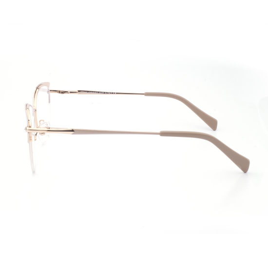METAL HALF RIM FRAME 53-17 (140) CREAM & GOLD