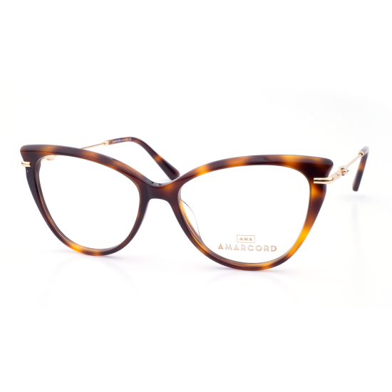 PLASTIC OPTICAL FRAME 54-16 (140) DEMI & GOLD