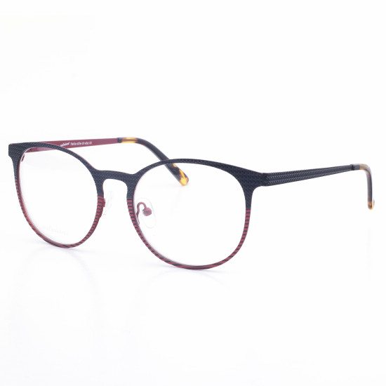 9350-METAL OPTICAL FRAME 51-18 (140) BLACK & RED