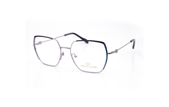 METAL FRAME 55-17 (140) SILVER & BLACK DEMI