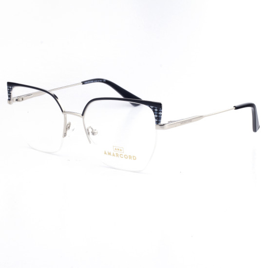 METAL HALF RIM FRAME 52-18(140) BLACK DEMI