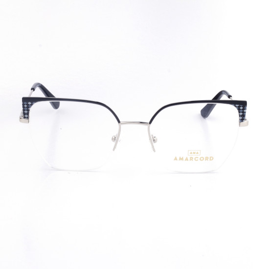 METAL HALF RIM FRAME 52-18(140) BLACK DEMI