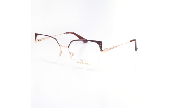 METAL HALF RIM FRAME 52-18(140) BROWN DEMI