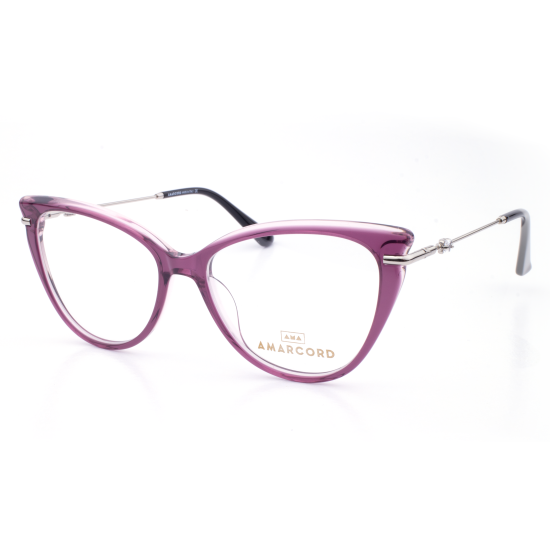 PLASTIC OPTICAL FRAME 54-16 (140) PURPLE & SILVER