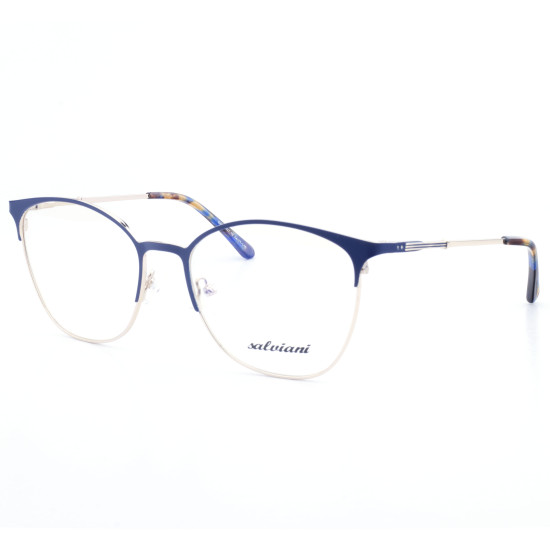 STAINLESS STEEL FRAME 54-17 (140) GOLD & BLUE DEMI