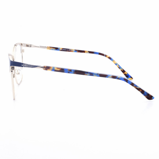 STAINLESS STEEL FRAME 54-17 (140) GOLD & BLUE DEMI