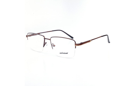 METAL HALF RIM FRAME 55-17 (140) MATT BROWN