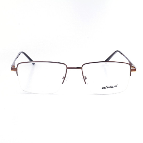 METAL HALF RIM FRAME 55-17 (140) MATT BROWN
