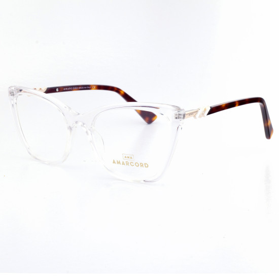 PLASTIC OPTICAL FRAME 52-19 (140) CRYSTAL DEMI
