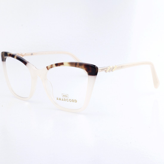 PLASTIC OPTICAL FRAME 52-19 (140) CREAM DEMI