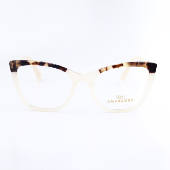 PLASTIC OPTICAL FRAME 52-19 (140) CREAM DEMI